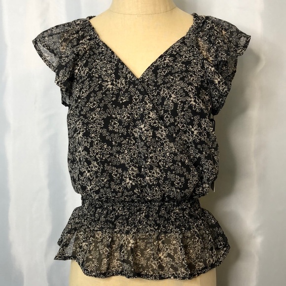 Japna Floral Short Sleeve Top Size S - Picture 1 of 12